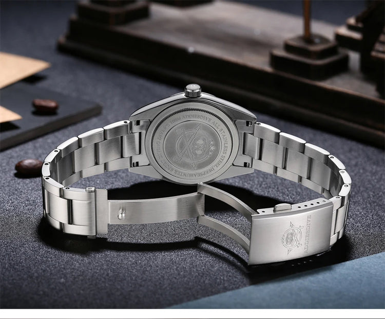 ADDIESDIVE 36mm Top Brand Men Watch Desert Dial Bubble Mirror Pot Cover Glass 10Bar Waterproof Outdoor Sports Quartz Wristwatch