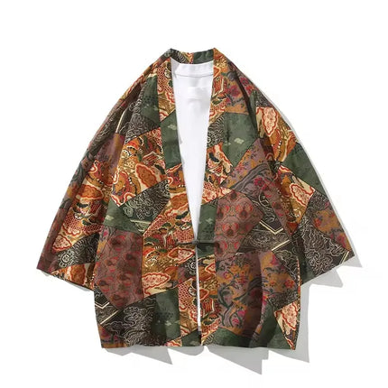 Camicie Uomo Yukata Cosplay Kimono Giapponese Retrò, Camicie Etniche Stampate da Uomo, Camicie in Lino Moda Donna, Blusa Oversize Haori