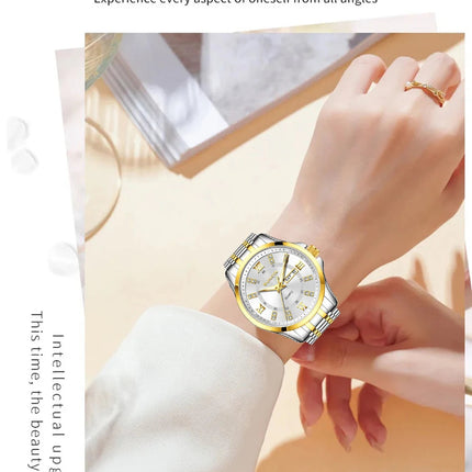 SUNKTA Orologio da Donna con Diamanti, Moda Creativa, Acciaio Impermeabile, Orologio al Quarzo Casual Luminoso con Bracciale platinumshop