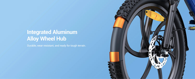 Bicicletta Elettrica Pieghevole HillMiles Mile2 per Adulti, Motore 250W, Batteria 36V13AH, Bici Elettrica da Città per Pendolari, Pneumatici Fat da 20 Pollici