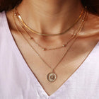 Collana impilabile a tre strati in argento sterling 925 da donna con ciondolo a striscia semplice, gioielli con catena a clavicola ipoallergenica impermeabile PlatiNum