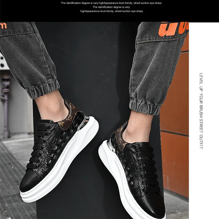 Leather Shoes Men's Skateboard Cricket for Men Sports Running Sneakers Male Luxury Designer Flats Platform