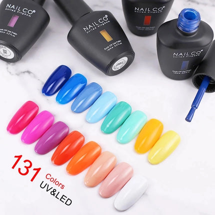 NAILCO 15ml Green Blue Series UV Nail Gel Polish Blue Colors UV&LED Gel Varnish Red Soak Off Semi Permanent LED Nail Gel Varnish
