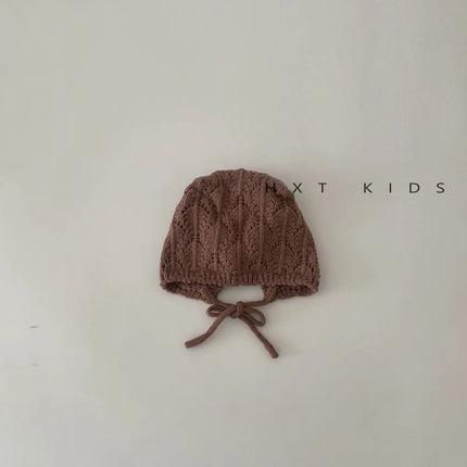 Moda retrò cava bambini cappelli lavorati a maglia fatti a mano all'uncinetto ragazze di fiori genitore-figlio cappello di cotone all'aperto 2024 autunno inverno berretti