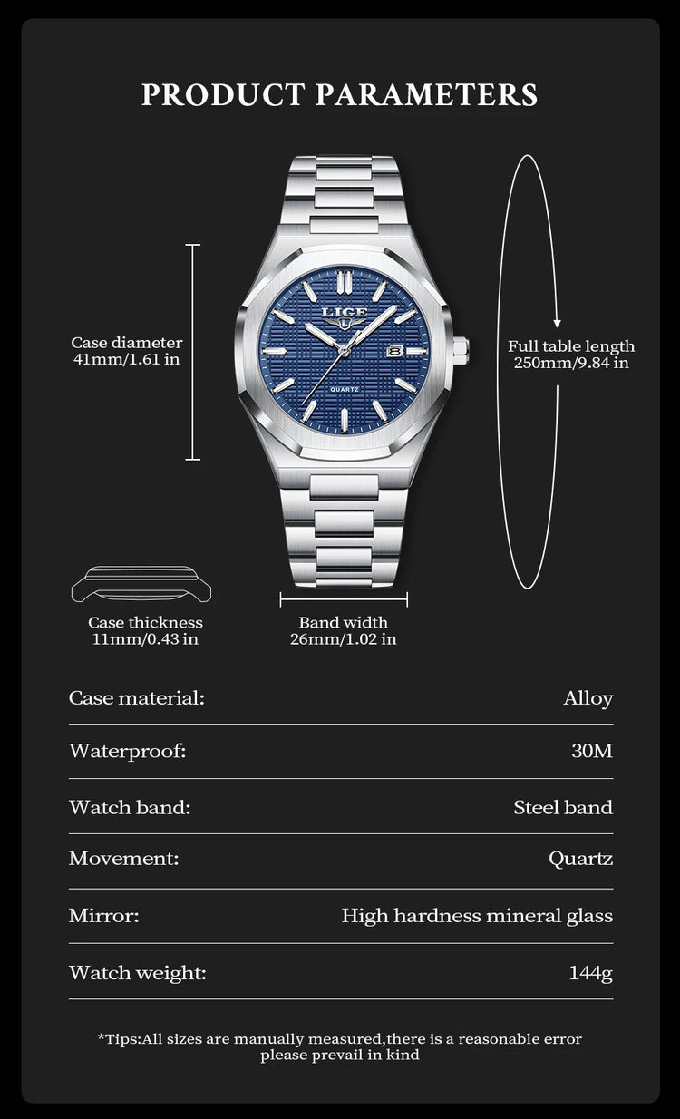 LIGE Orologio da donna elegante e lussuoso, orologio classico alla moda con data automatica, cinturino in acciaio inossidabile, orologi luminosi impermeabili per donna, regalo per signora platinumshop