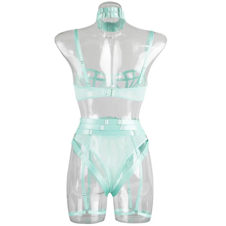 Toucheart Erotic Underwear Hollow Out Girl Complex Gathertogether Chest Support Straps Sexy Seductive Coquette Private Split Kit