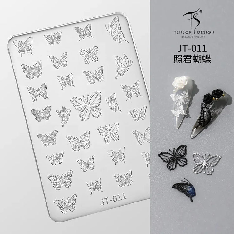 Gothic Letter Nail Art Transfer Printing Steel Plate Nail Art Silicone Stamp Star Heart Dot Bowknot Lace Manicure Tool Templates