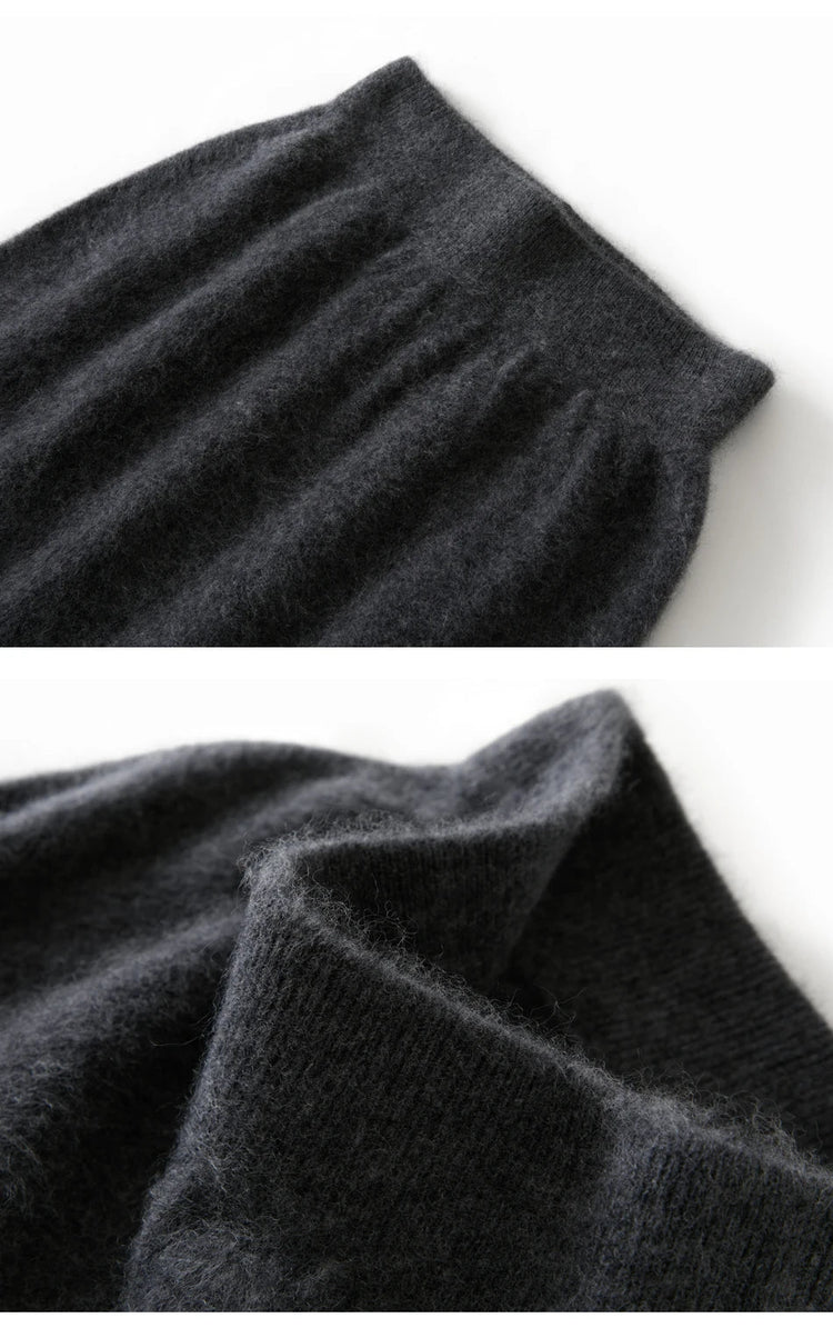 Autumn Winter Knitted Woolen High Waist Slim Fit Half-length Skirt Women's Mid-length Wrap Bodycon Skirt Elegant Commute Style PlatiNum