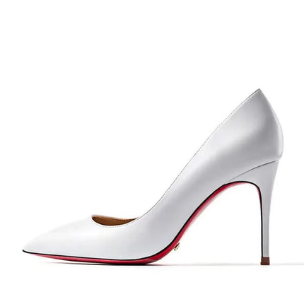 Scarpe Rosse Sexy Taglia Grande 34-44, Tacchi Alti per Feste e Matrimoni, Suola in Gomma, Punta a Spillo, Décolleté Primaverili da Donna
