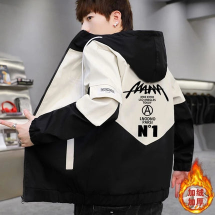 New  Autumn Winter Men's fleece Jackets Casual Warm Hooded Coats Sports Outwear Youth Tops Clothing