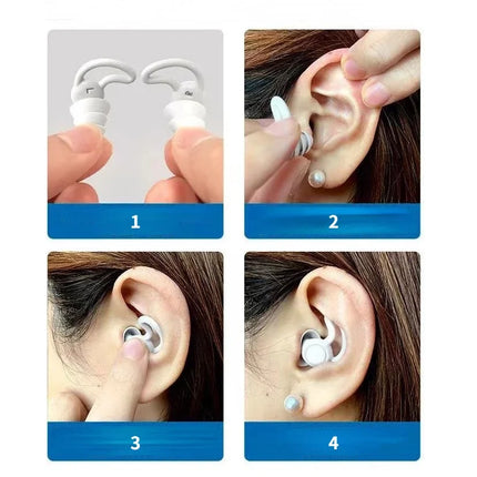 Tappi per Orecchie da Nuoto in Silicone, Protezioni Auricolari Impermeabili a 3 Strati, Tappi Morbidi Antirumore per Adulti