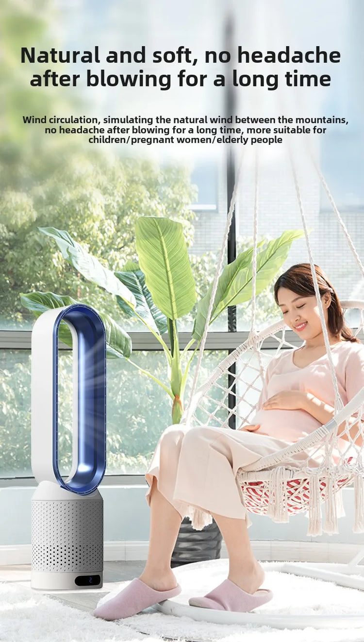 NUOVO Ventilatore Senza Pale 2026 per Purificazione dell'Aria Domestica, Circolazione Ultra Silenziosa, Ventilatore a Torre per Dormitorio