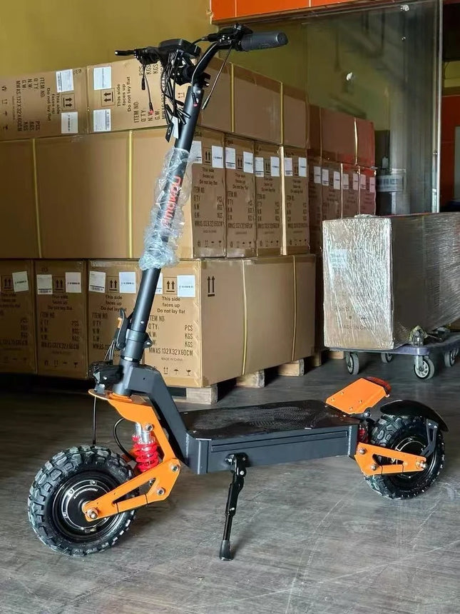 Monopattino Elettrico TOURSOR X5 6000W 60V-40AH per Adulti, Doppio Motore, Fuoristrada, Velocità Massima 100KM/H, Autonomia Massima 130KM, Design Pieghevole
