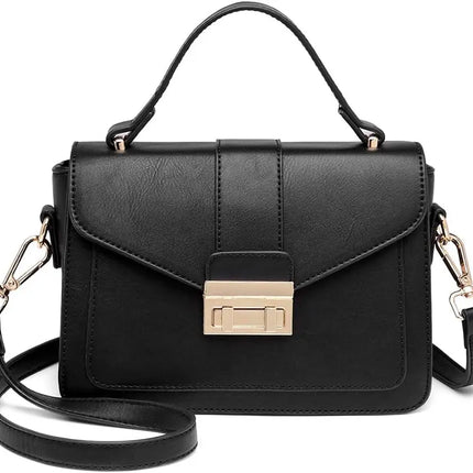 Elegante borsa da donna KONO in similpelle PVC, tracolla rimovibile, diverse modalità di trasporto, dimensioni compatte 22×8×15 cm, perfetta per tutti i giorni e per il lavoro.
