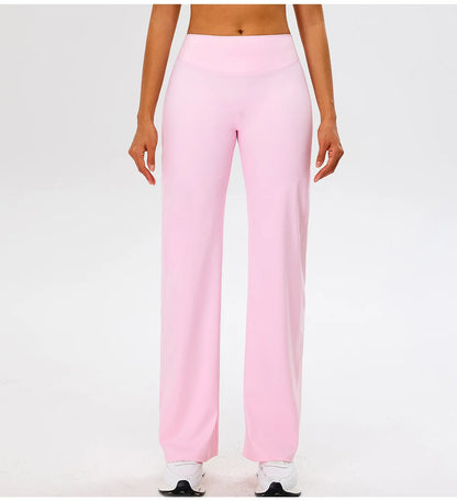 Women High Waist Wide Leg Pants Leggings Tights Fitness Bell-bottoms Yoga Elastic Leggings Push Up Gym Workout Flared Pants