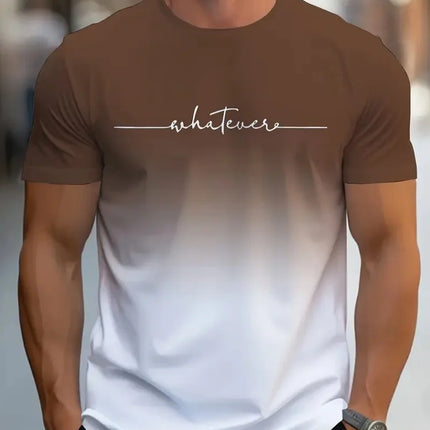 Men's Plain Printed T-shirt Oversized Fashion Summer Outdoor Breathable Men's Top New Crew Neck Short Sleeve