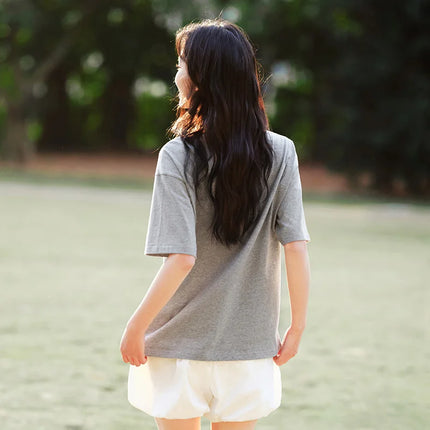 T-shirt lunga Semir con fiocco da donna, vestibilità ampia in cotone, nuova collezione estiva 2025, top grafico carino per ragazze adolescenti