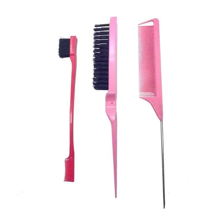 3-10pcs Hair Styling Comb Set Teasing Hair Brush Triple Teasing Comb Rat Tail Combs Edge Brush Hair Tail Tools Braid Tool Loop 2028