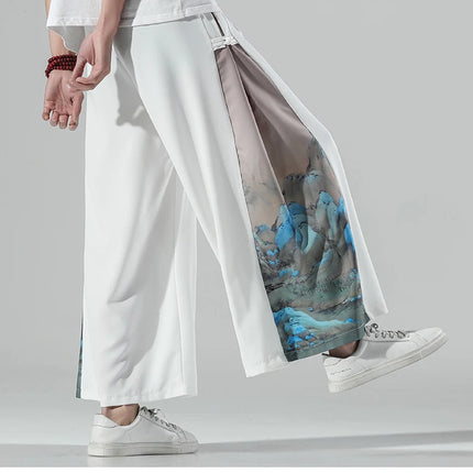 Nuovi pantaloni da uomo e da donna Chinoiserie moda giapponese pantaloni sportivi da uomo larghi di grandi dimensioni abbinati a pantaloni larghi di grandi dimensioni