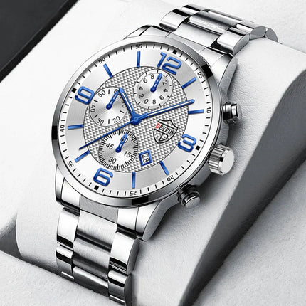 Orologi da uomo alla moda Orologio da polso al quarzo di lusso Calendario da uomo Business Casual Orologio in pelle Orologio luminoso platinumshop
