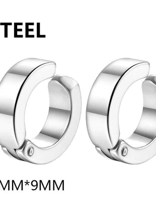 1/16 paia di orecchini a bottone magnetici da uomo in acciaio inossidabile con croce Non penetrante orecchini a cerchio Unisex CZ Magnet Clip on Earring platinumshop