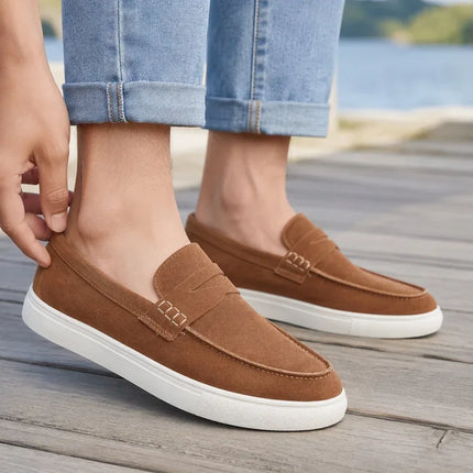 Mocassini classici da uomo, scarpe casual traspiranti senza lacci, scarpe da uomo di design, comode scarpe da guida antiscivolo, mocassini da uomo