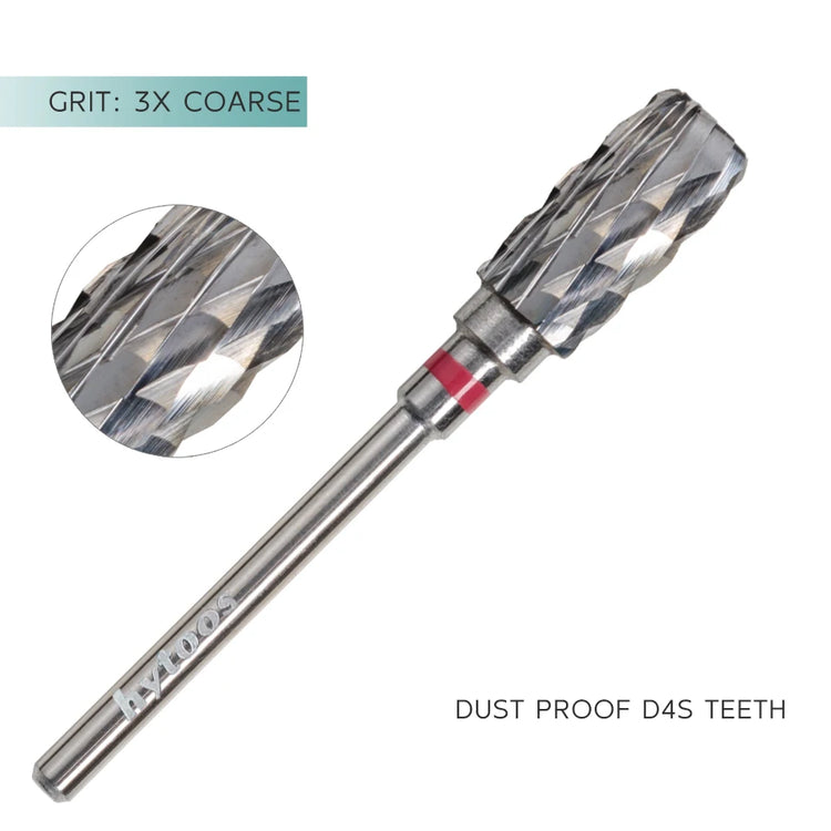 HYTOOS Safety Nail Drill Bits 13mm Barrel Dust Proof D4S Right-handed Carbide Drill Bits for Nails Electric Manicure Drills Tool