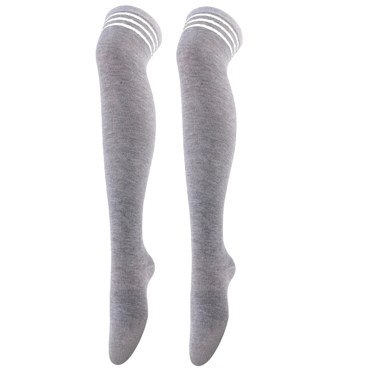 Calze Jk da donna Calzini cosplay per feste di Halloween Calzini sopra il ginocchio Calzini caldi Calza per stivali da donna Calzini lunghi a tripla banda