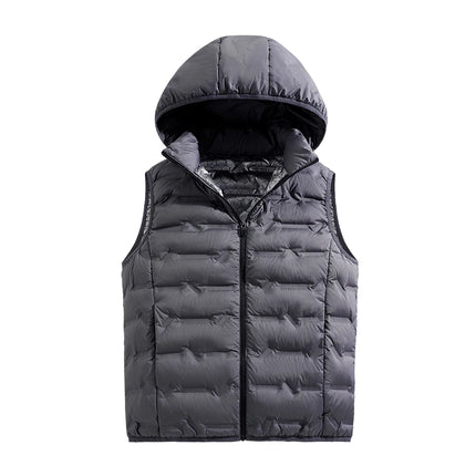 Winter Men White Duck Down Vest Men Waterproof Windproof Detachable Hat Sleeveless Vests Male Pockets Warm Ultralight Waistcoats