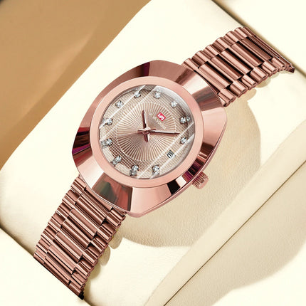 2024 nuove donne orologio ovale 34mm movimento al quarzo in acciaio inossidabile marchio di lusso acqua diamante oro nero vestito casual orologio da banchetto platinumshop