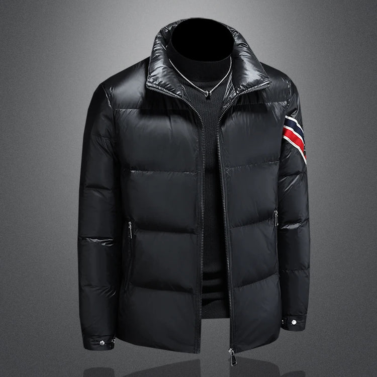 New Men's Short Down Jacket Korean Style Trendy stand collar Winter Coat Fashionable Stylish Warm Puffer Jacket