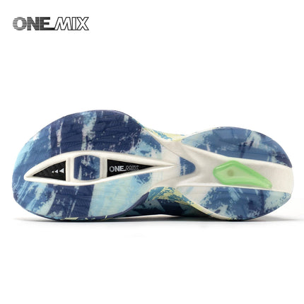 Scarpe da Corsa ONEMIX Marathon con Piastra in Carbonio, Supporto Professionale Stabile, Ammortizzazione, Ultra-leggere e Reattive per Uomo PlatiNum