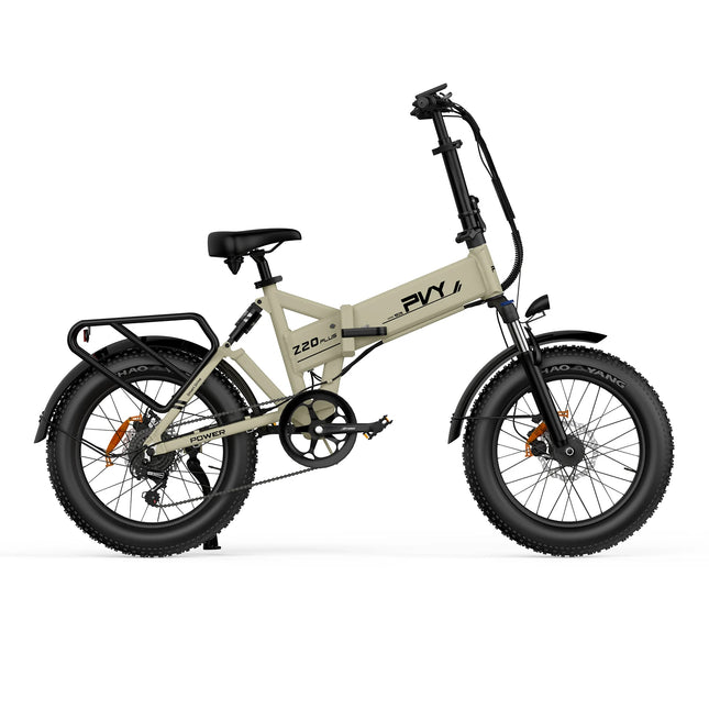 PVY Z20 PLUS Foldable Electric Bicycle, 20*4.0 inch Fat Tires with Triple Shock Absorber, 100 N.m Torque, 48V 16.5Ah Battery