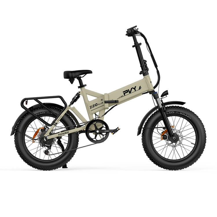 Bicicletta elettrica pieghevole PVY Z20 PLUS, pneumatici fat da 20*4.0 pollici con triplo ammortizzatore, coppia di 100 N.m, batteria da 48V 16.5Ah