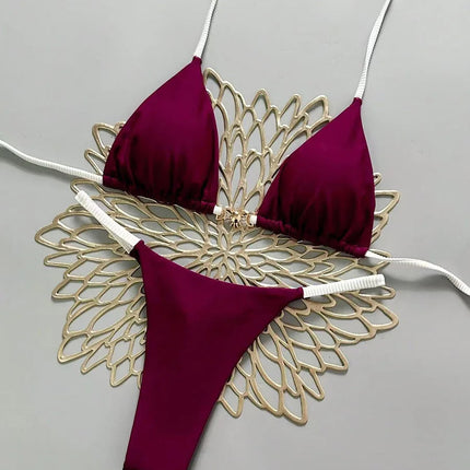 Micro Bikini 2026 Push Up Costumi da bagno donna Costumi da bagno sexy Bikini brasiliano Perizoma Biquini Costume da bagno solido Costumi da bagno estivi platinumshop