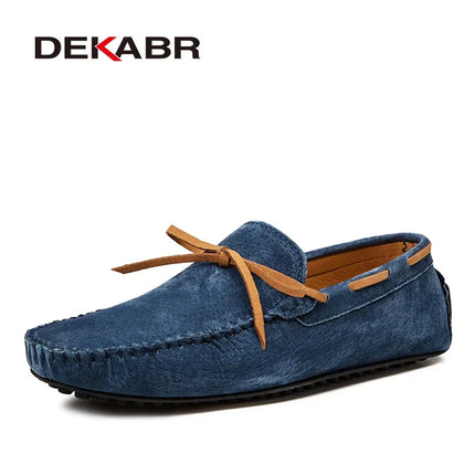 Dekbr Casual uomo scarpe in vera pelle estate traspirante verde mocassini da uomo scarpe in pelle Sapato Masculino Zapatos Hombre