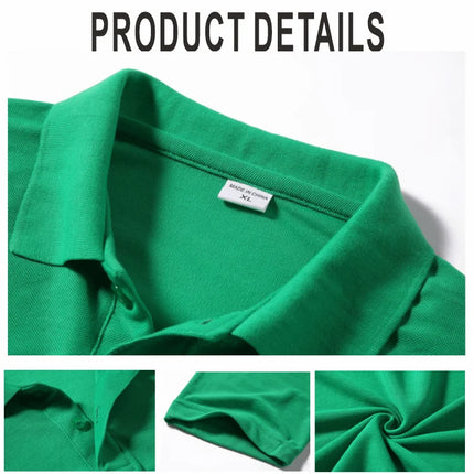 Breathable Polo with Custom Logo Casual Wear for Business Groups Short Sleeve Lapel Polo Work Clothes Embroidery Print