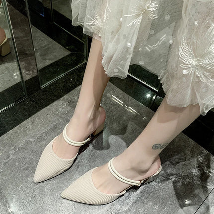 Stylish Casual Women's Sandals 2026 Comfortable Versatile Elegant with Mid-Heel Wear-Resistant Summer Style