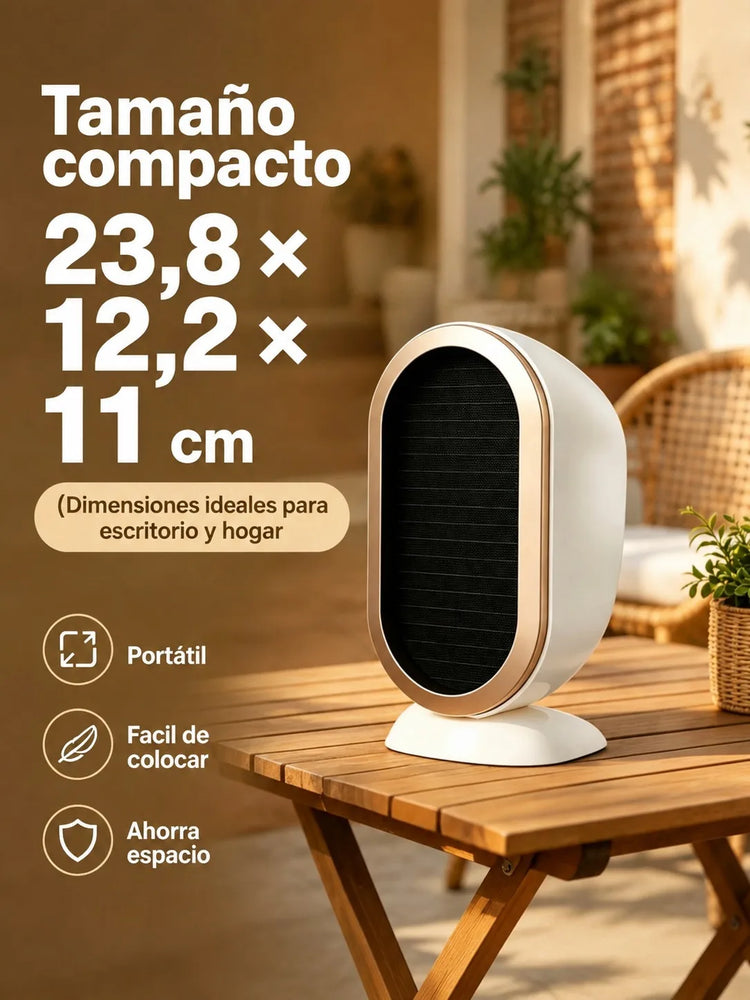 Portable 400W Low-Consumption PTC Electric Heater for Desk and Home, Mini Ceramic Fast-Heating Heater with Automatic Shut-Off