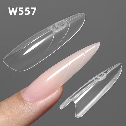 Original YOKEFELLOW Sandwich Dual Nail Form Short Stiletto Nail Extension Form 240pcs Top Form Bottom Form For Quick Nail Extensions IM222