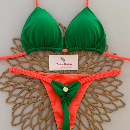 Micro Bikini 2026 Push Up Women's Sexy Brazilian Swimsuits Thong Bikini Set Print Biquini Summer Beachwear