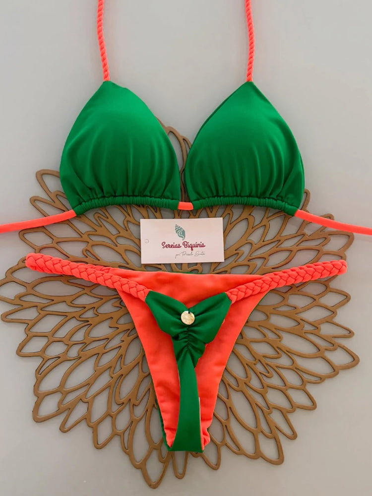 Micro Bikini 2026 Push Up Donna Costumi da Bagno Sexy Brasiliani Set Bikini Perizoma Stampa Biquini Abbigliamento Mare Estivo