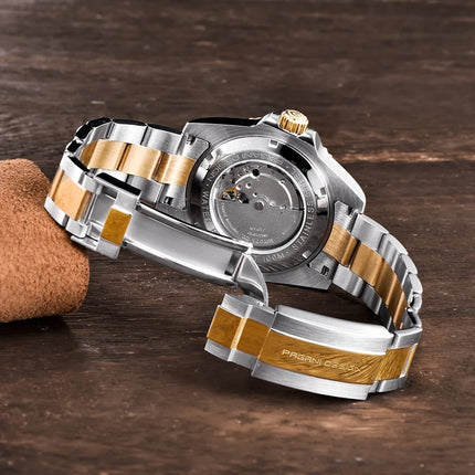 PAGANI DESIGN Orologio sportivo subacqueo in acciaio inossidabile Serie Orologio meccanico automatico di lusso Orologio con zaffiro luminoso delle migliori marche