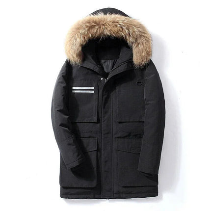 Casual Warm Fashion Coat Big Goose Men's Down Jacket in Winter Korean Version Youth Long Thick Winter Clothing Daily Coat jacket