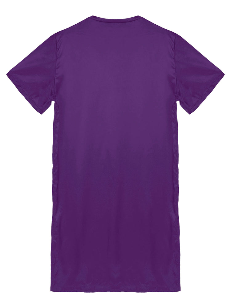 Donna uomo pigiama in raso di seta pigiameria maniche corte camicia da notte Kimono accappatoio abito da notte accappatoio camicia da notte estiva Homewear