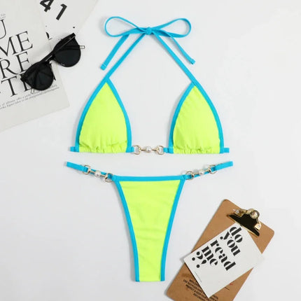 Set bikini sexy in due pezzi Set bikini con stampa casuale da donna Costume da bagno push-up Costume da bagno sandbeach platinumshop