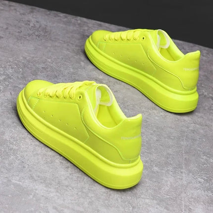Brand Men's Shoes Black Glossy Casual Men Shoes White Fashion Couple Sneakers Man Shoes for Men