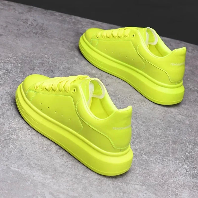Brand Men's Shoes Black Glossy Casual Men Shoes White Fashion Couple Sneakers Man Shoes for Men