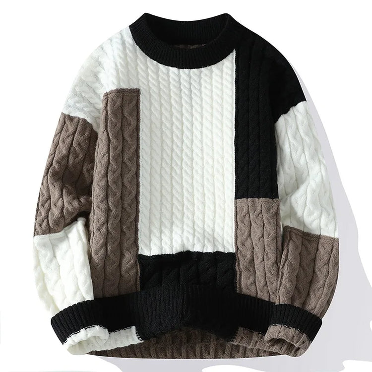 New Winter Men Outwear Loose O-neck Knitted Pullovers Man WarmTurtlenecks Man Casual Sweaters Quality Male Pullovers Size 4XL