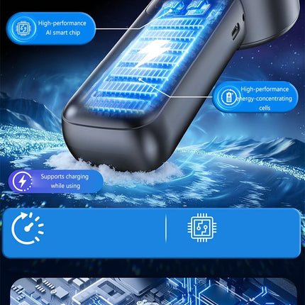 Ventilatore Portatile Lenovo, Raffreddatore USB Ricaricabile con Motore Brushless, Ventola Turbo ad Alta Velocità 199 per Viaggi, Ufficio e Attività all'Aperto